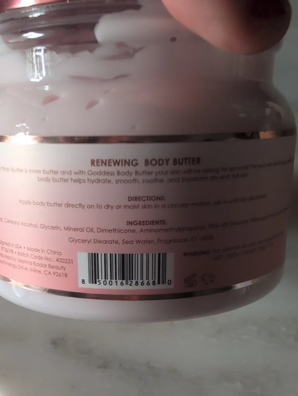 Goddess by Manna Kadar Renewing Body Butter - Pink (Sea Minerals)
